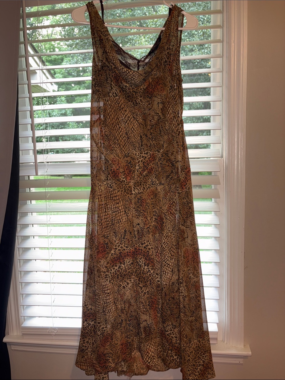 Signature by Robbie Bee Brown Animal Print Sleeveless Dress